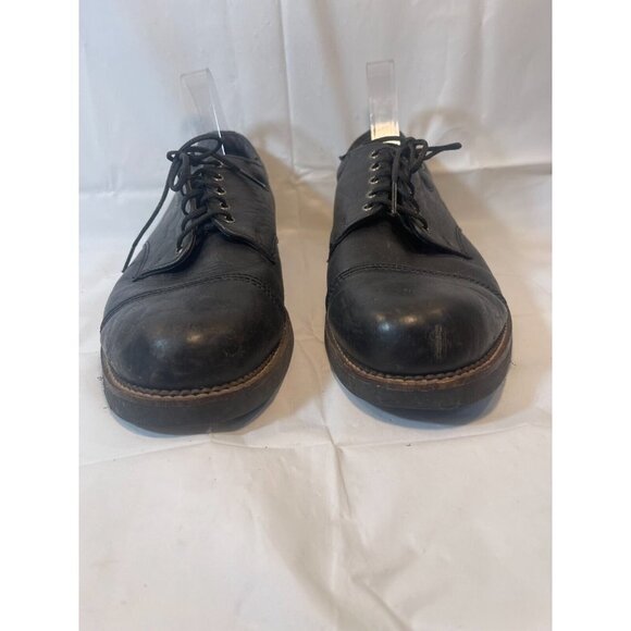Hs Trask  Blucher LEATHER MENS OXFORDS Black BISON LEATHER H.S. TRASK SIZE 11 M - Picture 2 of 15
